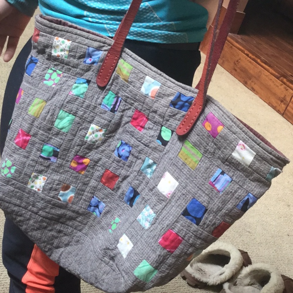 Quilted bag farmer’s market cowgirl boho chic handmade y2k primitive folk art